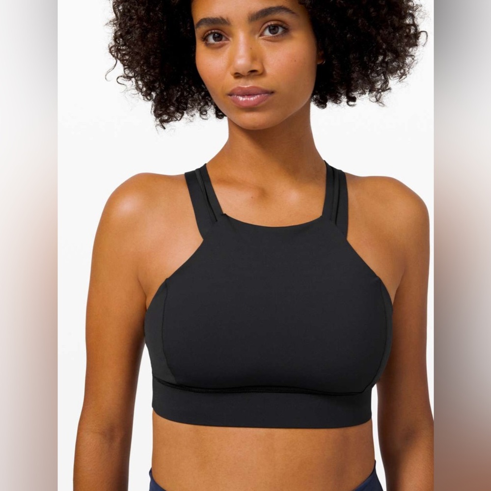 Lululemon Strong at Heart Bra Medium Support Black Women’s Sports Bra Size 6